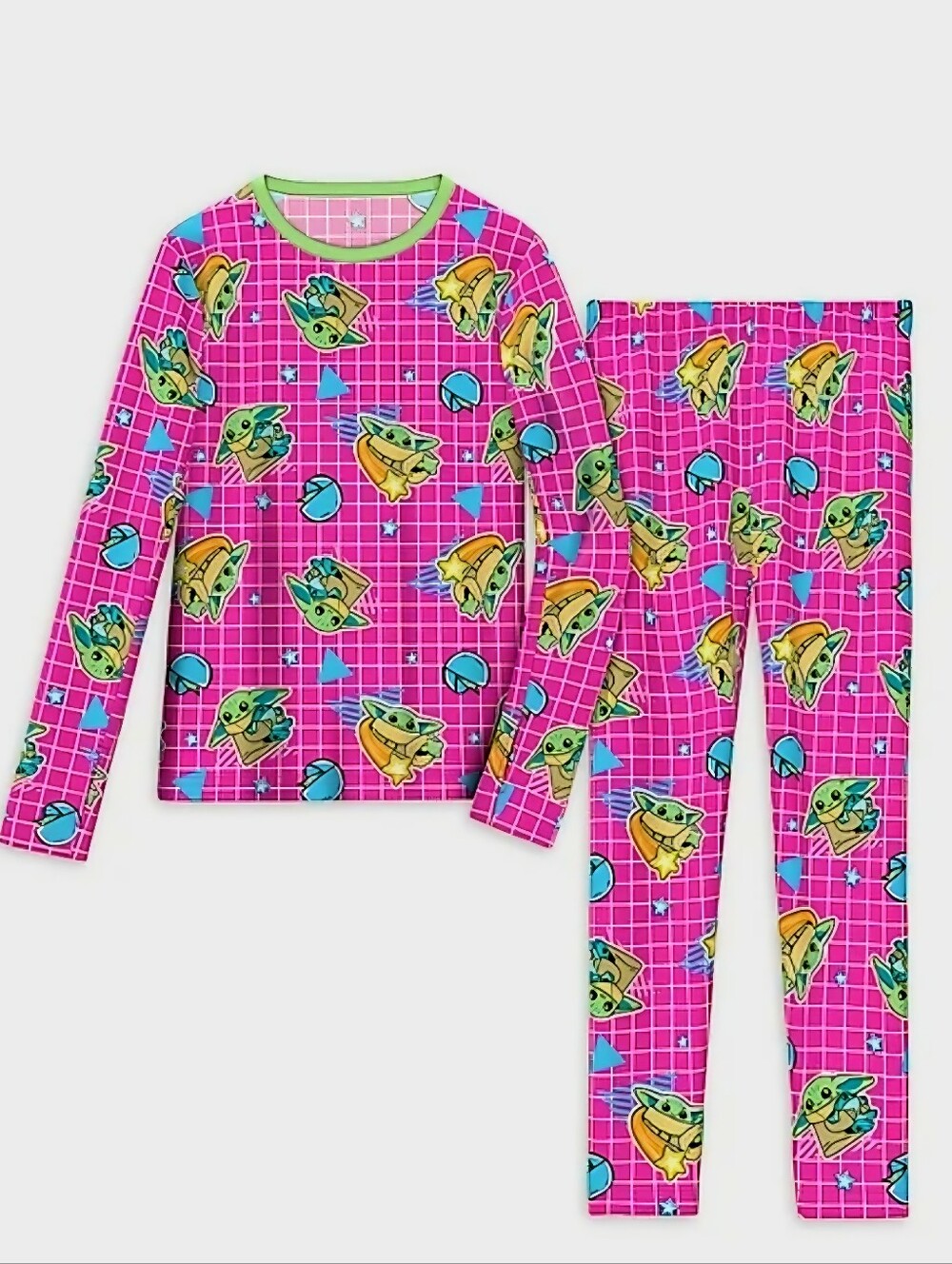 New Star Wars Baby Yoda Girl's Thermal Set climate control top & pants, size M